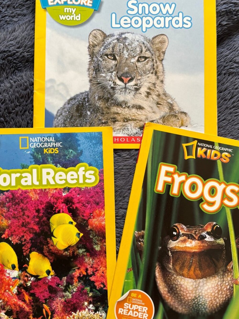 National Geographic Kids Book Set Frogs Coral Reefs Snow Leopards